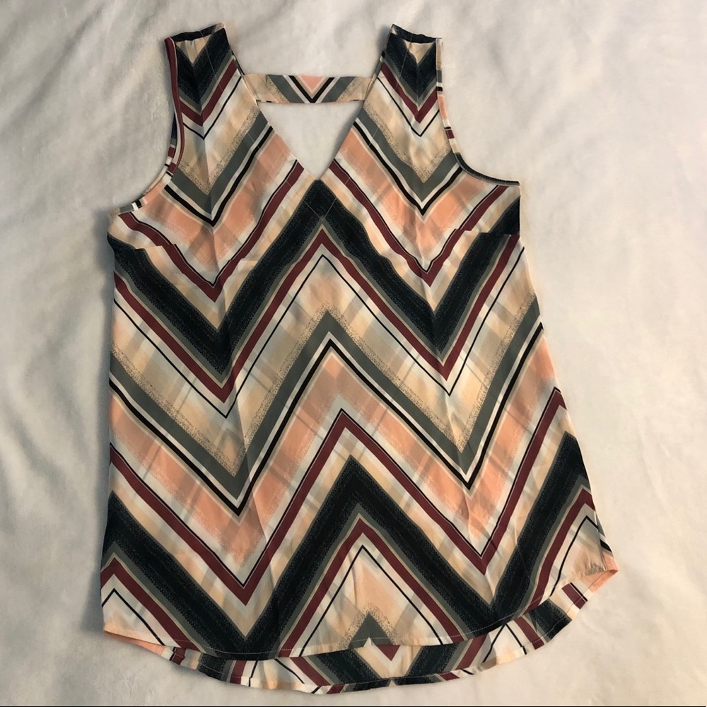 Chevron Bar Back Tank Top